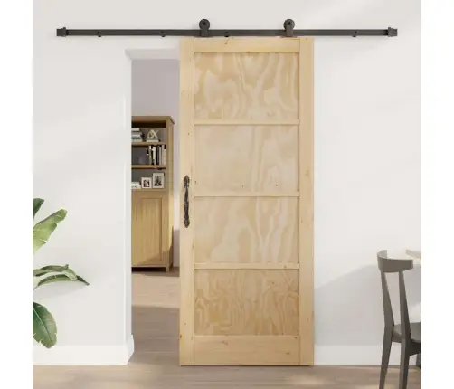 Bīdāmās Durvis Ar Aparatūras Komplektu Orkdalmasīvkoka Priede Vidaxl