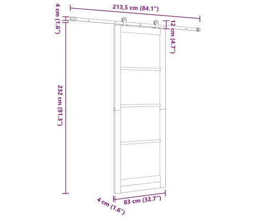 Liugauk Orkdal Naturaalne Ja Must 83 X 232 Cm