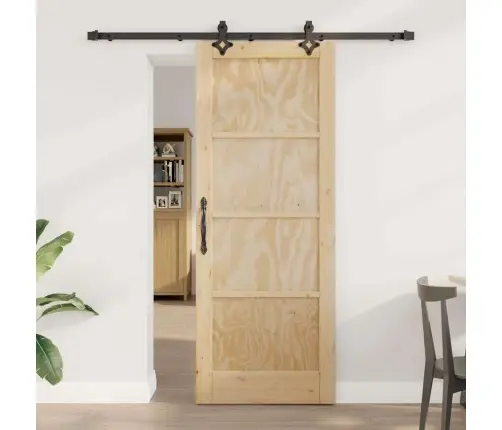 Libistav Uks Naturaalne Ja Must 78 X 202 Cm Libistav Uks Naturaalne Ja Must 78 X 202 Cm