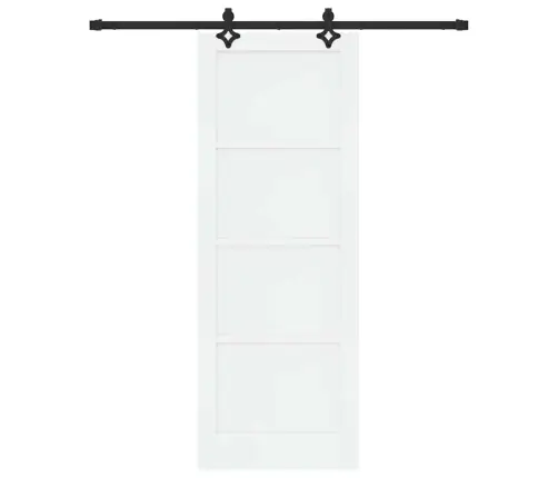 Libisev Uks Valge Ja Must 78 X 211 Cm Tahke Mänd