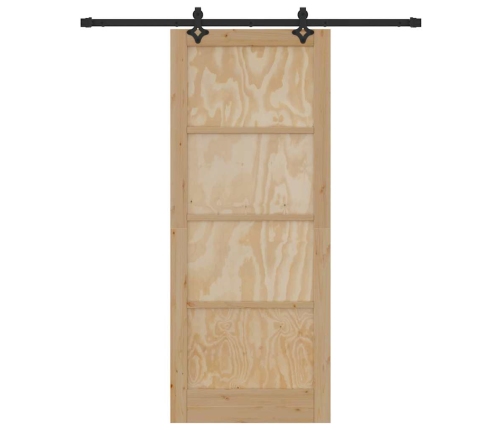 Bīdāmās Durvis Ar Aprīkojuma Komplektu 86X211 Cm Masīvas Priedes Koks Vidaxl