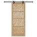 Bīdāmās Durvis Ar Aprīkojuma Komplektu 86X211 Cm Masīvas Priedes Koks Vidaxl