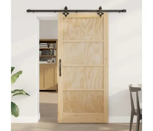 Slankios Durys Natūrali Ir Juoda 93 X 202 Cm