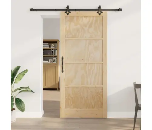 Slankios Durys Natūrali Ir Juoda 93 X 211 Cm