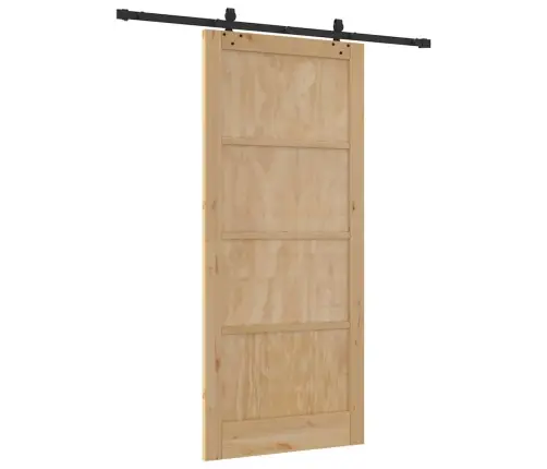 Slankios Durys Natūrali Ir Juoda 93 X 211 Cm
