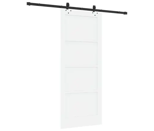 Slīdošas Durvis Ar Aparatūras Komplektu Baltas 83X202 Cm Cieta Priedes Koks Vidaxl