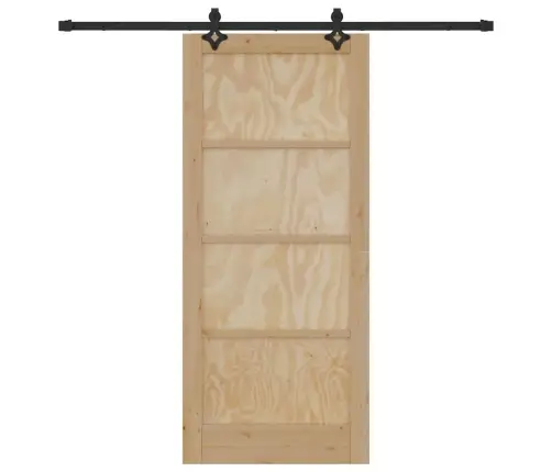 Bīdāmās Durvis Ar Stiprinājumu Komplektu 86X198.5 Cm No Masīva Priedes Vidaxl