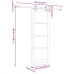 Libistav Uks Looduslik Ja Valge 73.5 X 198.5 Cm