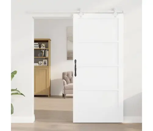 Slankios Durys Balta 93 X 202 Cm Kietos Pušies Mediena