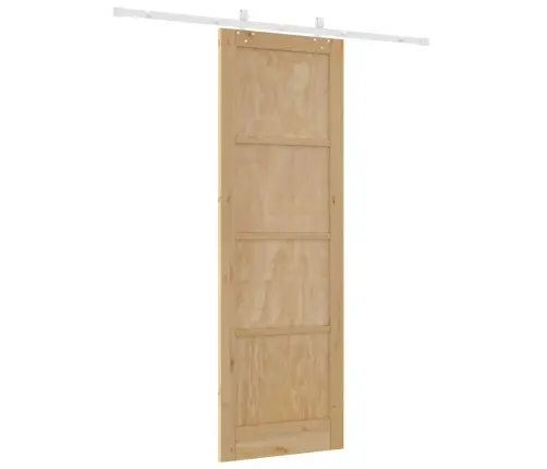 Stumdomos Durys Natūrali Ir Balta 78 X 232 Cm