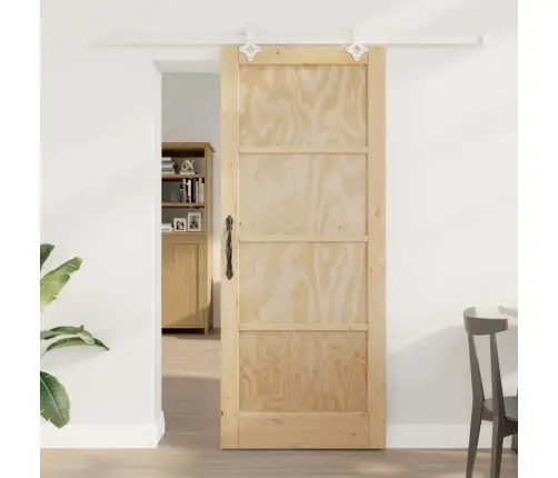 Bīdāmās Durvis Balts 83 X 202 Cm Cieta Priedes Koks Un Tērauds Vidaxl Bīdāmās Durvis Balts 83 X 202 Cm Cieta Priedes Koks Un Tērauds Vidaxl