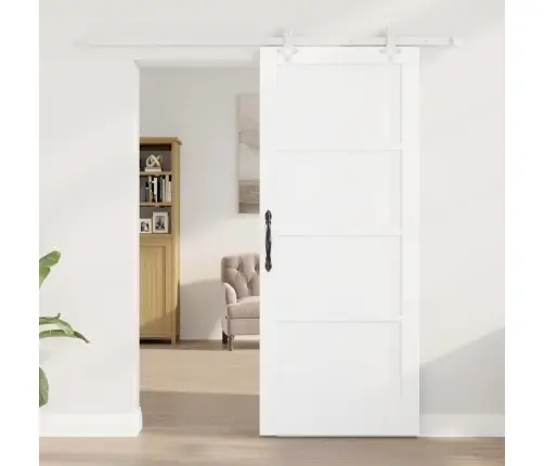 Slankios Durys Balta 83 X 202 Cm Kietos Pušies Mediena