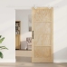 Bīdāmās Durvis Balts 83 X 211 Cm Cieta Priedes Koks Un Tērauds Vidaxl