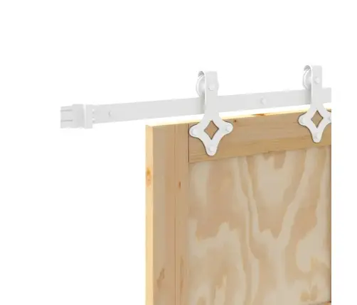 Bīdāmās Durvis Dabisks Un Balts 83 X 232 Cm Vidaxl