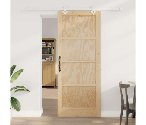 Stumdomos Durys Natūrali Ir Balta 86 X 211 Cm