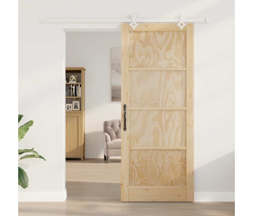 Stumdomos Durys Natūrali Ir Balta 86 X 211 Cm