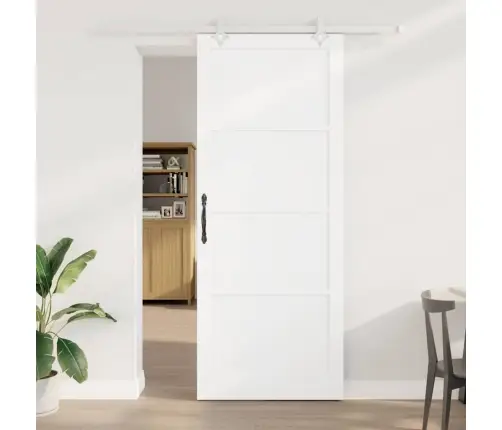 Slankios Durys Balta 93 X 232 Cm Kietos Pušies Mediena