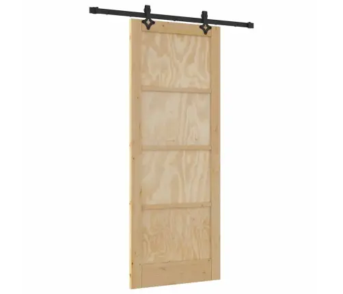 Bīdāmās Durvis Ar Detaļu Komplektu Orkdalcietā Priedes Kokā Vidaxl
