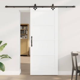 Bīdāmo Durvju Komplekts Cits Orkdal Balta Un Melna 83 X 202 Cm Vidaxl