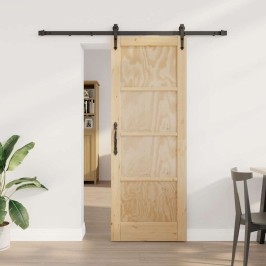 Slīdošās Durvis Cits Orkdal Dabīga Un Melna 73.5 X 198.5 Cm Vidaxl