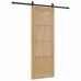 Bīdāmās Durvis Dabīga Un Melna 73.5 X 198.5 Cm Vidaxl