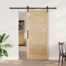 Slīdošās Durvis Cits Orkdal Dabīga Un Melna 78 X 202 Cm Vidaxl