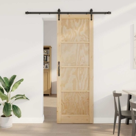 Slīdošās Durvis Cits Orkdal Dabīga Un Melna 78 X 232 Cm Vidaxl
