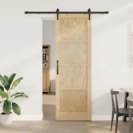 Slīdošās Durvis Cits Orkdal Dabīga Un Melna 78 X 232 Cm Vidaxl