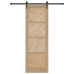 Bīdāmās Durvis Dabīga Un Melna 78 X 232 Cm Vidaxl