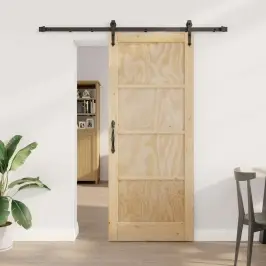Slīdošās Durvis Cits Orkdal Dabīga Un Melna 83 X 202 Cm Vidaxl