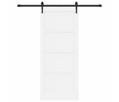 Bīdāmās Durvis Balta Un Melna 83 X 202 Cm Vidaxl