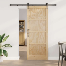Slīdošās Durvis Cits Orkdal Dabīga Un Melna 83 X 211 Cm Vidaxl