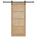 Bīdāmās Durvis Dabīga Un Melna 86 X 198.5 Cm Vidaxl
