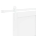 Bīdāmās Durvis Balts 83 X 202 Cm Cieta Priedes Koks Un Tērauds Vidaxl