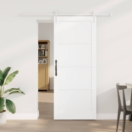Slīdošās Durvis Cits Orkdal Balts 83 X 202 Cm Vidaxl