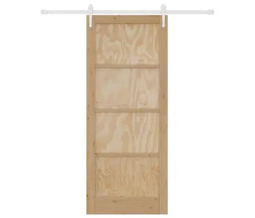 Bīdāmās Durvis Dabisks Un Balts 86 X 211 Cm Vidaxl