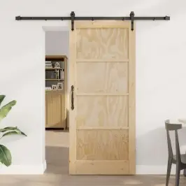 Slīdošās Durvis Cits Orkdal Dabīga Un Melna 78 X 202 Cm Vidaxl