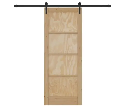 Bīdāmās Durvis Ar Aparatūras Komplektu 78X202 Cm No Masīvkoka Priedes Vidaxl