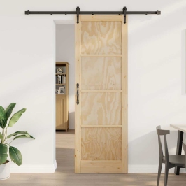 Slīdošās Durvis Cits Orkdal Dabīga Un Melna 78 X 232 Cm Vidaxl
