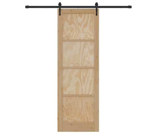 Bīdāmās Durvis Ar Aparatūras Komplektu 78X232 Cm Ciets Priedes Koks Vidaxl