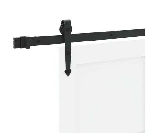 Bīdāmās Durvis Ar Aparatūras Komplektu Baltā 83X202 Cm Masīvā Priedē Vidaxl