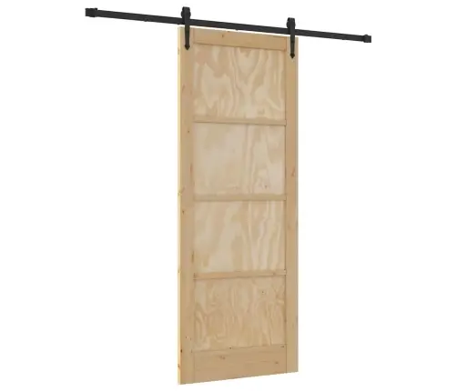 Bīdāmās Durvis Ar Aparatūras Komplektu 83X211 Cm Cietā Priedes Koka Vidaxl