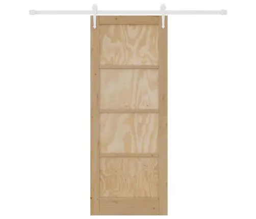 Bīdāmās Durvis Ar Aparatūras Komplektu 78X202 Cm Masīvkoks Priede Vidaxl