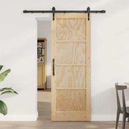 Slīdošās Durvis Orkdal Brūna 73.5 X 198.5 Cm Priedes Masīvkoks Vidaxl