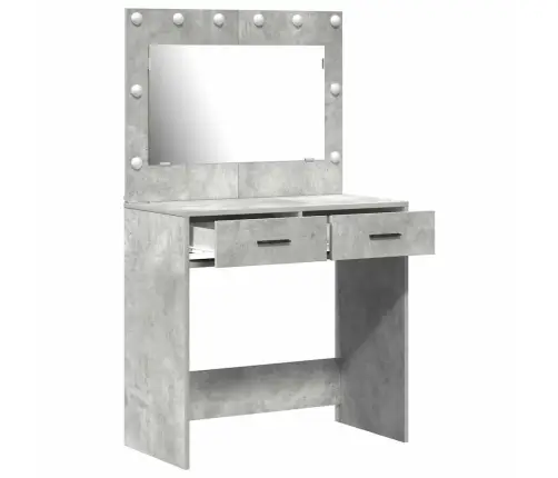 Kosmetinis Staliukas Su Stalčių Betono Pilka 78.5 X 41 X 135 Cm