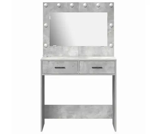 Kosmetinis Staliukas Su Stalčių Betono Pilka 78.5 X 41 X 135 Cm