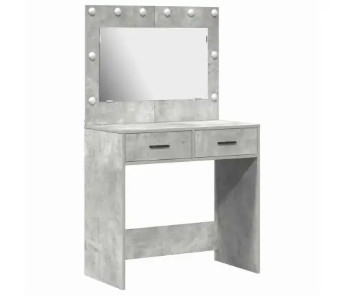 Kosmetinis Staliukas Su Stalčių Betono Pilka 78.5 X 41 X 135 Cm