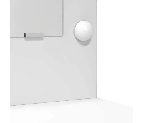 Tualetes Galds Ar Led Gaismām Balts 50X41X135 Cm Vidaxl