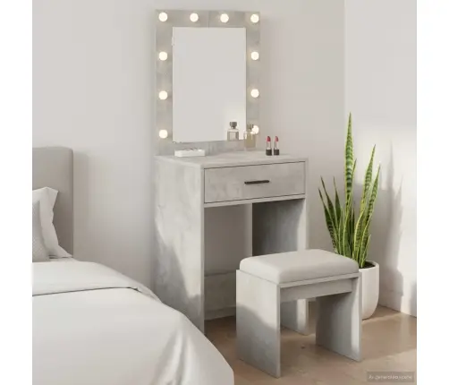 Riietumislaud Sahtliga Betoonhall 50 X 41 X 135 Cm Tehispuit