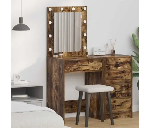 Kosmetinis Staliukas Su Stalčių Dūminio Ąžuolo 50 X 41 X 135 Cm Kosmetinis Staliukas Su Stalčių Dūminio Ąžuolo 50 X 41 X 135 Cm